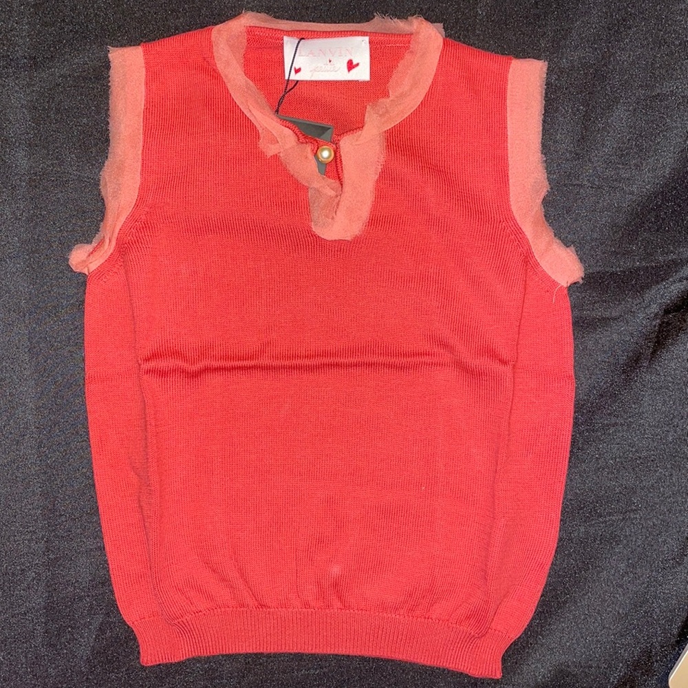 Lanvin girls sleeveless sweater-size 4